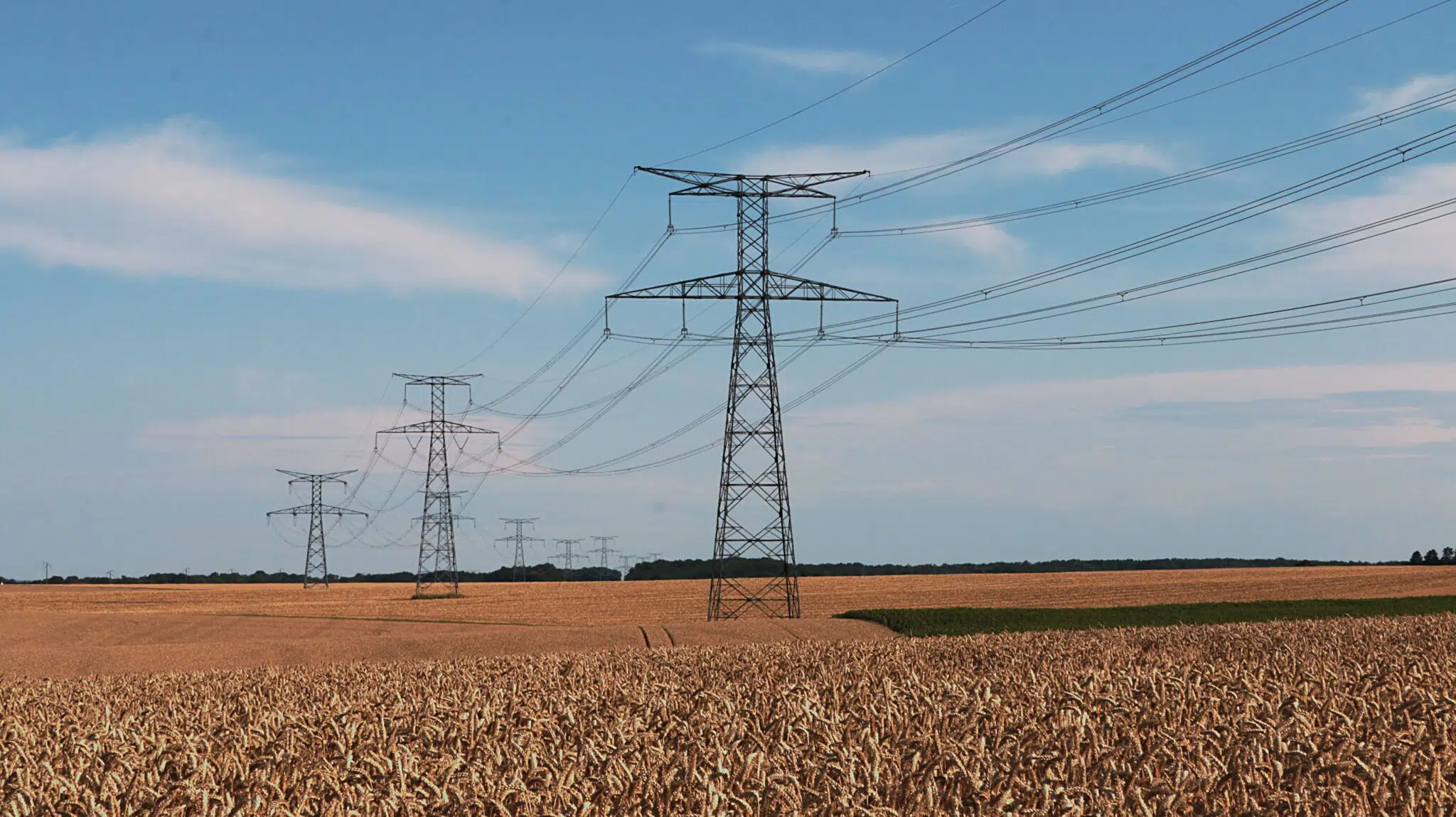 electricity, power line, cable