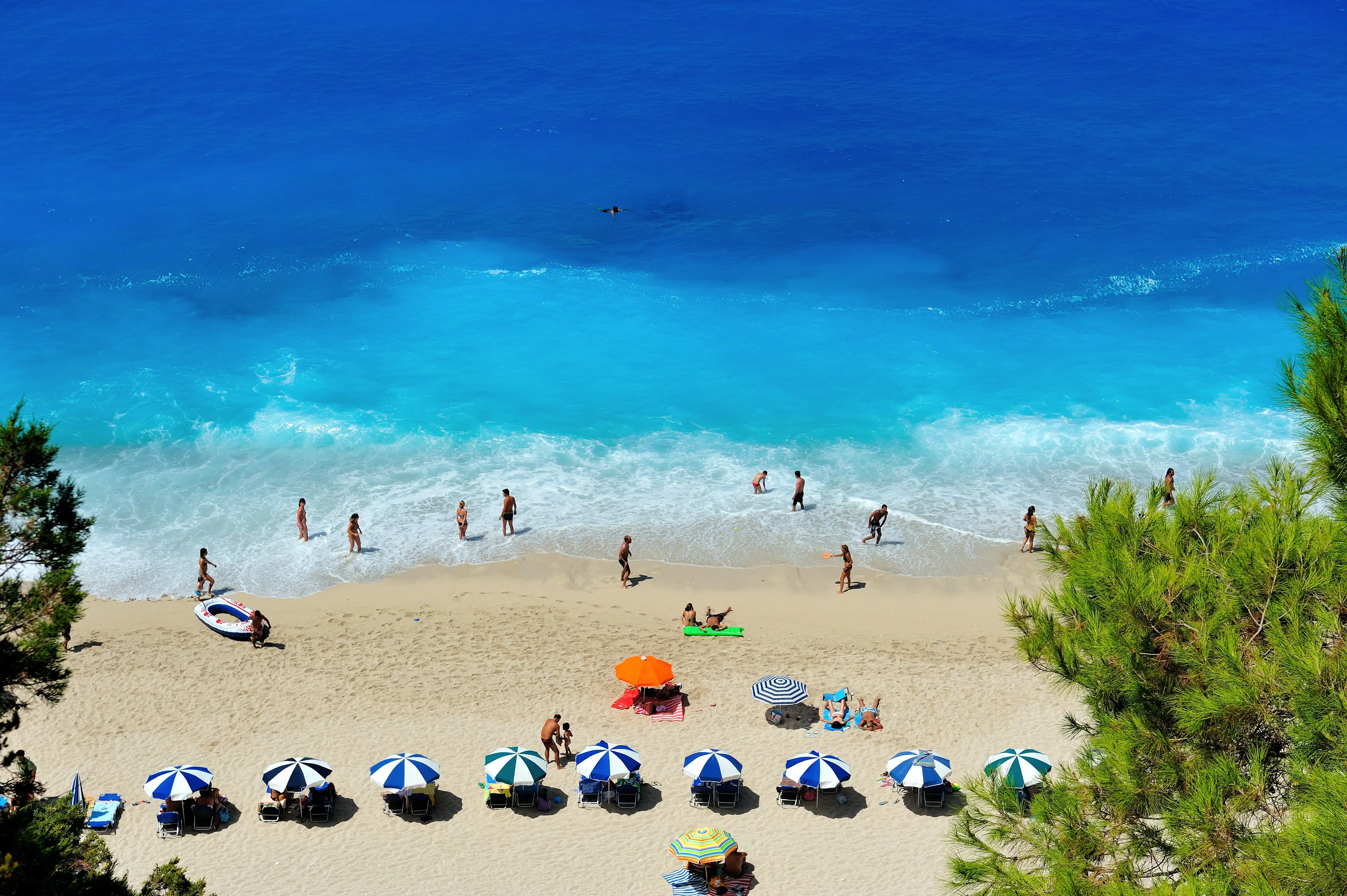 Golden beach during summertime