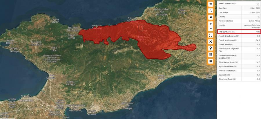 πυρκαγια κορινθια σχινος