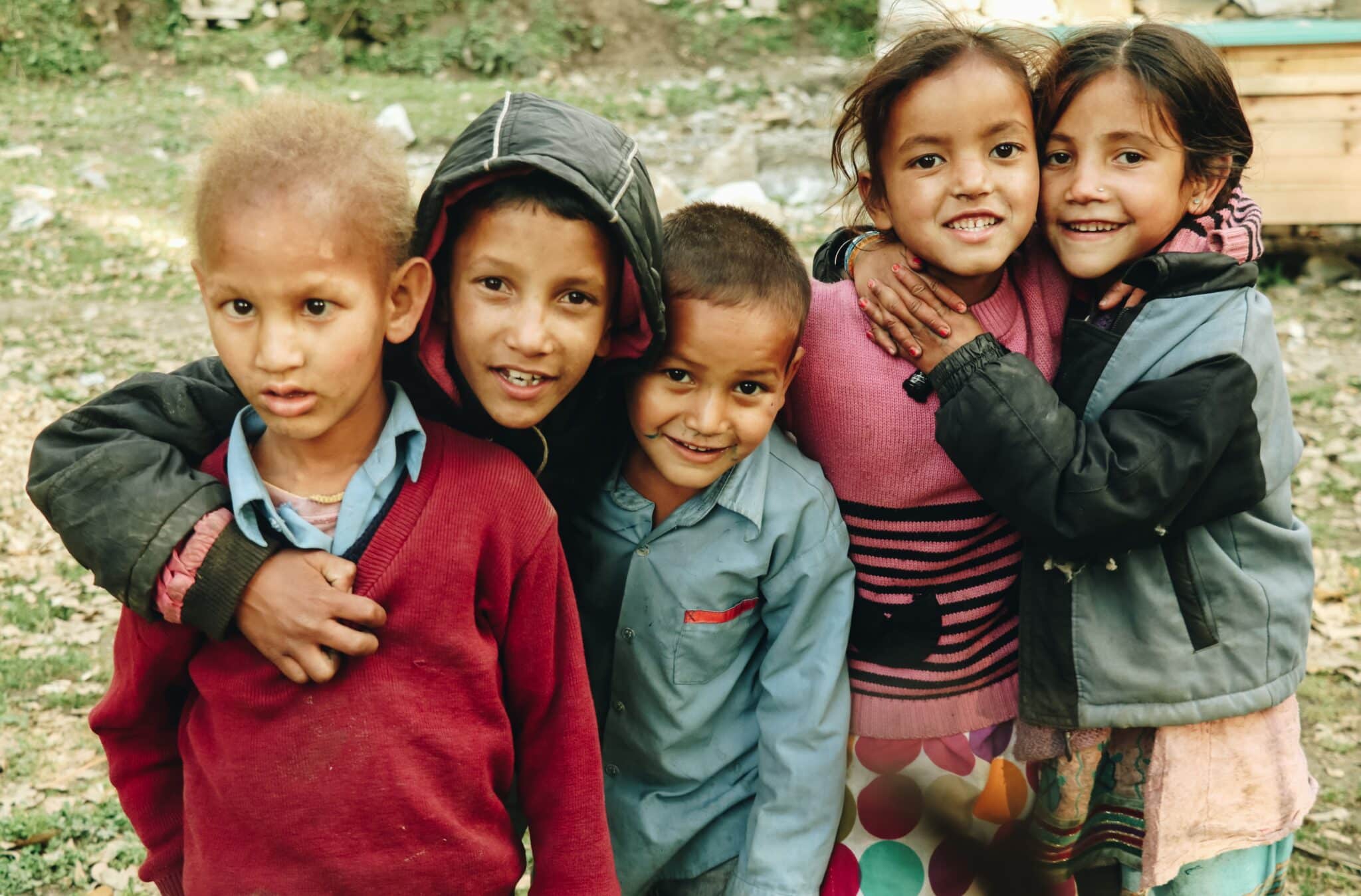 I recently went for Sarpass trek in Himachal Pradesh (India) and found these cute kids at the first base camp called Grahan. When asked they told me they were siblings and they love their life out of the city chaos. They were happy, as the picture shows.
