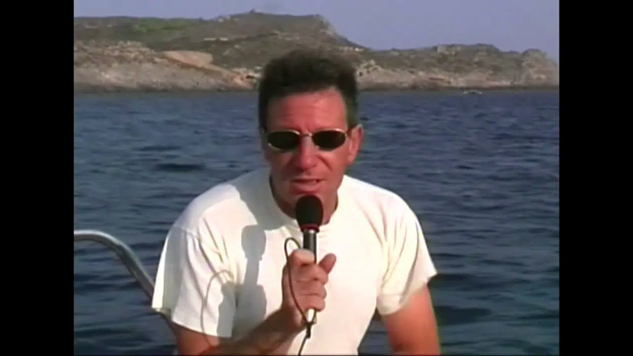 Walk with Spiros in Chytra in 2002