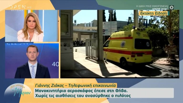 Έπεσε μονοκινητήριο αεροσκάφος κοντά στην Εθνική Οδό – Ένας νεκρός