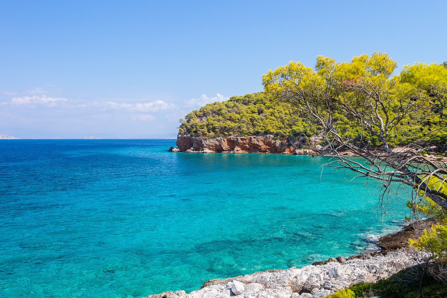 Virgin,Sea,Landscape,In,Agkistri,Island,,Attica,,Greece.