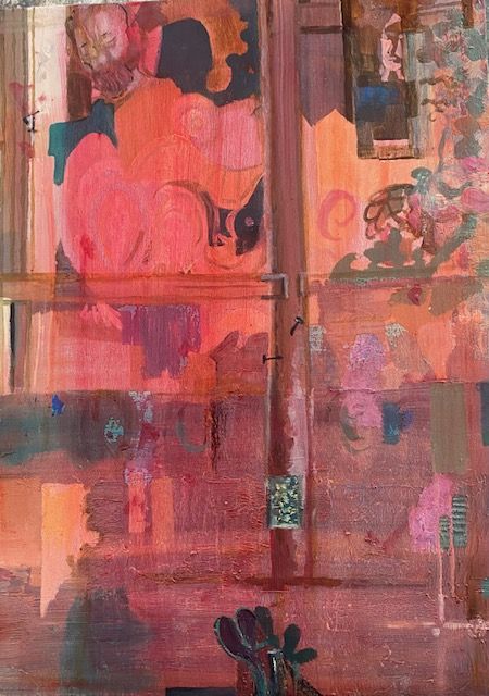 Marilena Zamboura Shade on last work Oils on wood 40 x 30 cm 2023