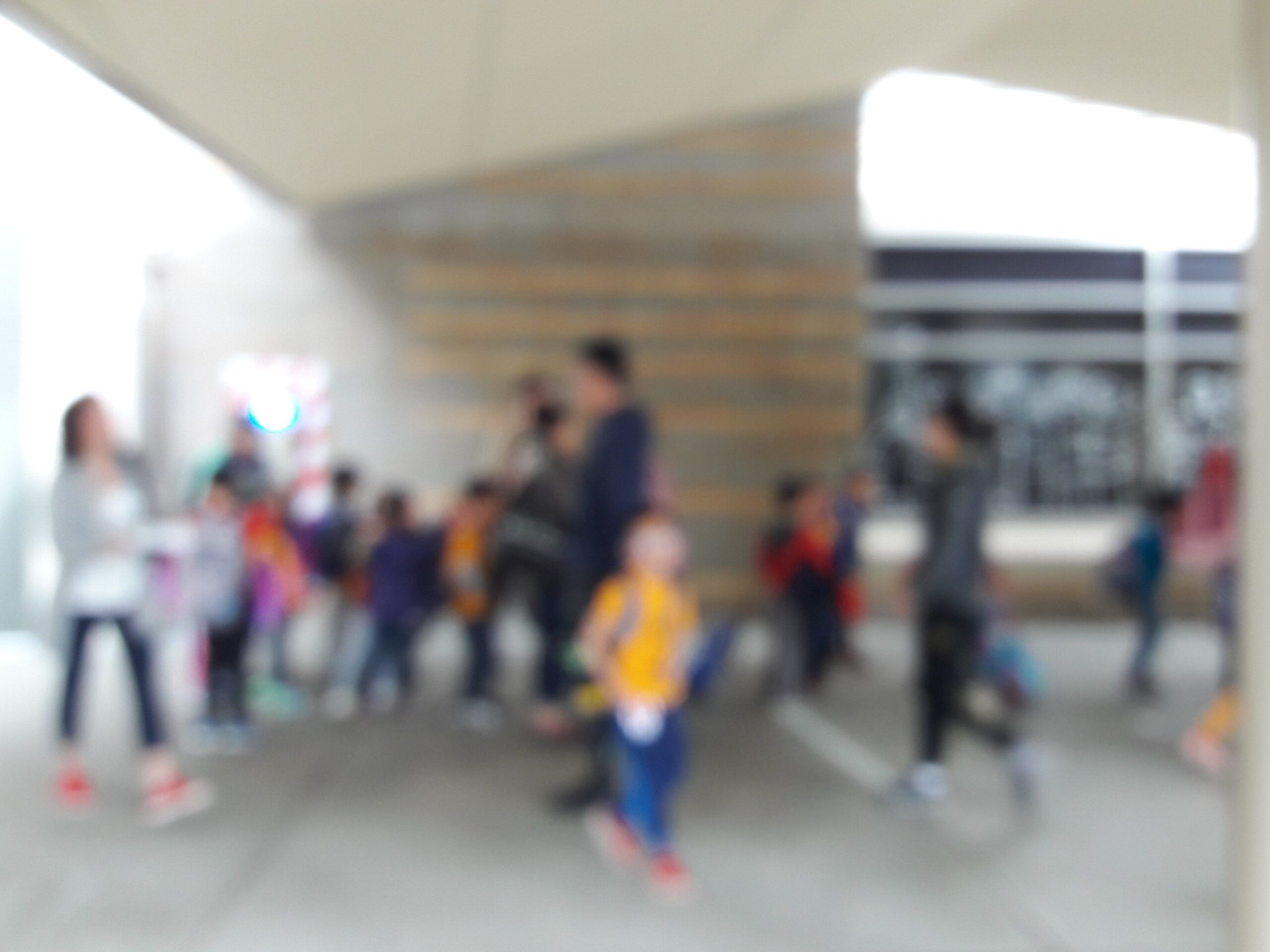 Blur, elementary school children on a technology field trip, teachers, walking, waiting, talking, Building 92, Microsoft Campus, Redmond, Washington, USA

Each time I tried to focus these and related shots at the time, the camera went out of focus. Then I realized - of course, the people in this shot should be out of focus because it's not about them, it's every child who goes on a field trip. After that, the camera maintained focus for other photos this day and location.

drop a penny if you wish https://paypal.me/1drlane
wonderlane@gmail.com