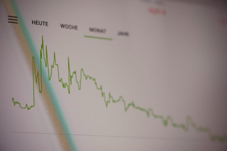 Stock trading chart. Made with analog vintage lens, Leica APO Macro Elmarit-R 2.8 100mm (Year: 1993)