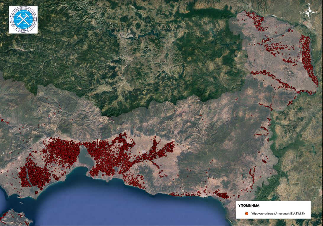 Ο χάρτης των γεωτρήσεων νερού και η πληγή της υπεράντλησης 1 Θράκη
