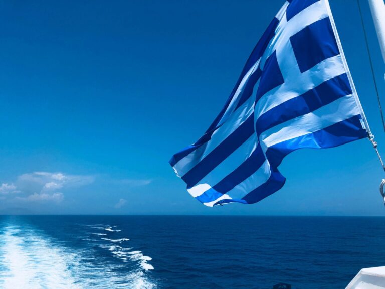 Waving Greek Flag