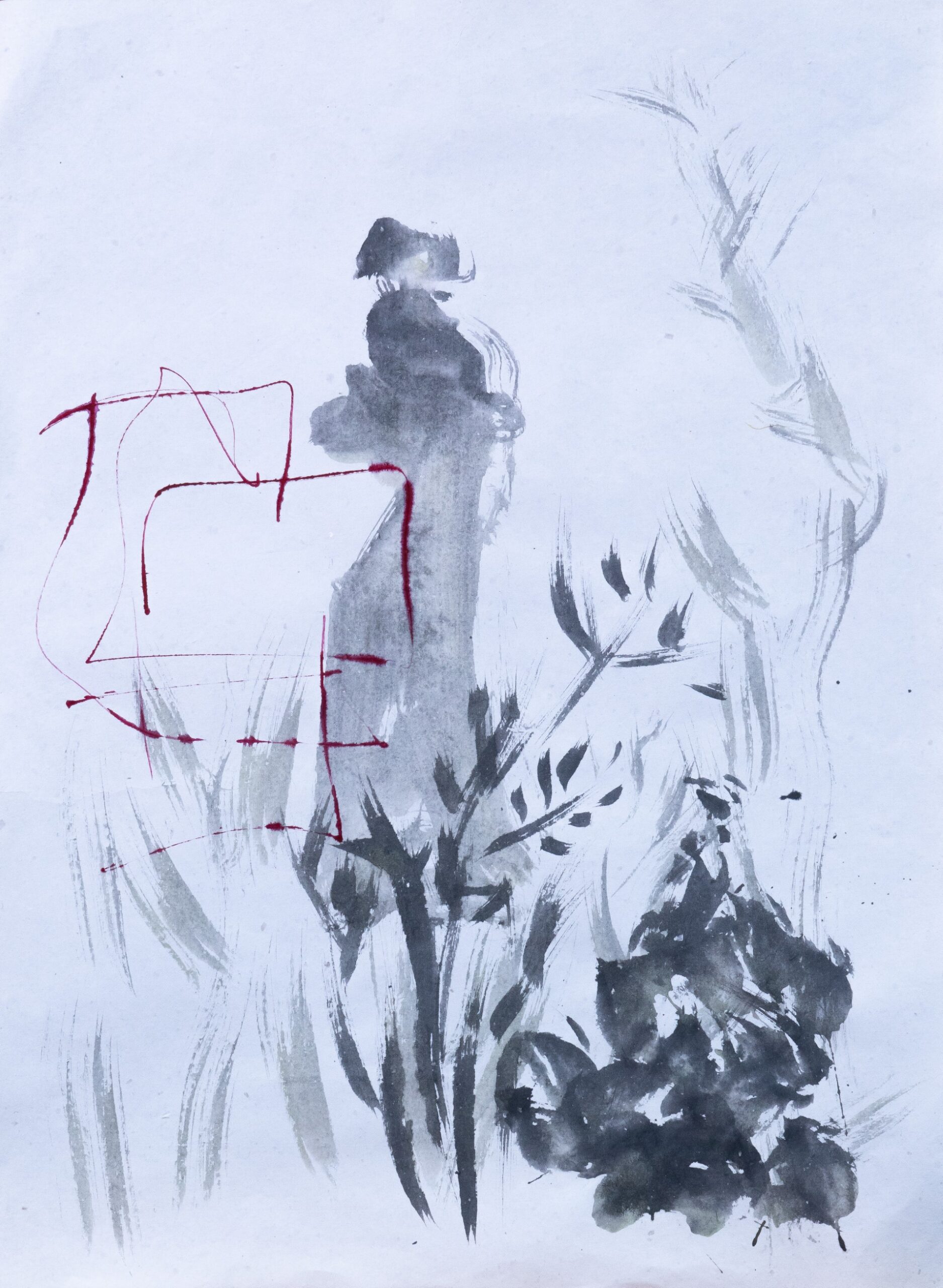 Georgia Tseri the voice of myth ink on paper 70x50cm 2025 scaled