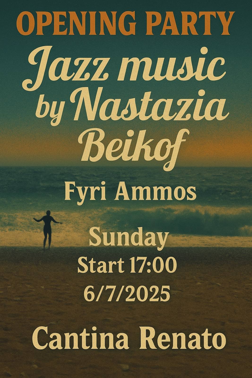 Η Nastazia Beikof στην Cantina Renato - Jazz στην παραλία Φυρή Άμμος 1 viber image 2025 07 04 14 32 00 880