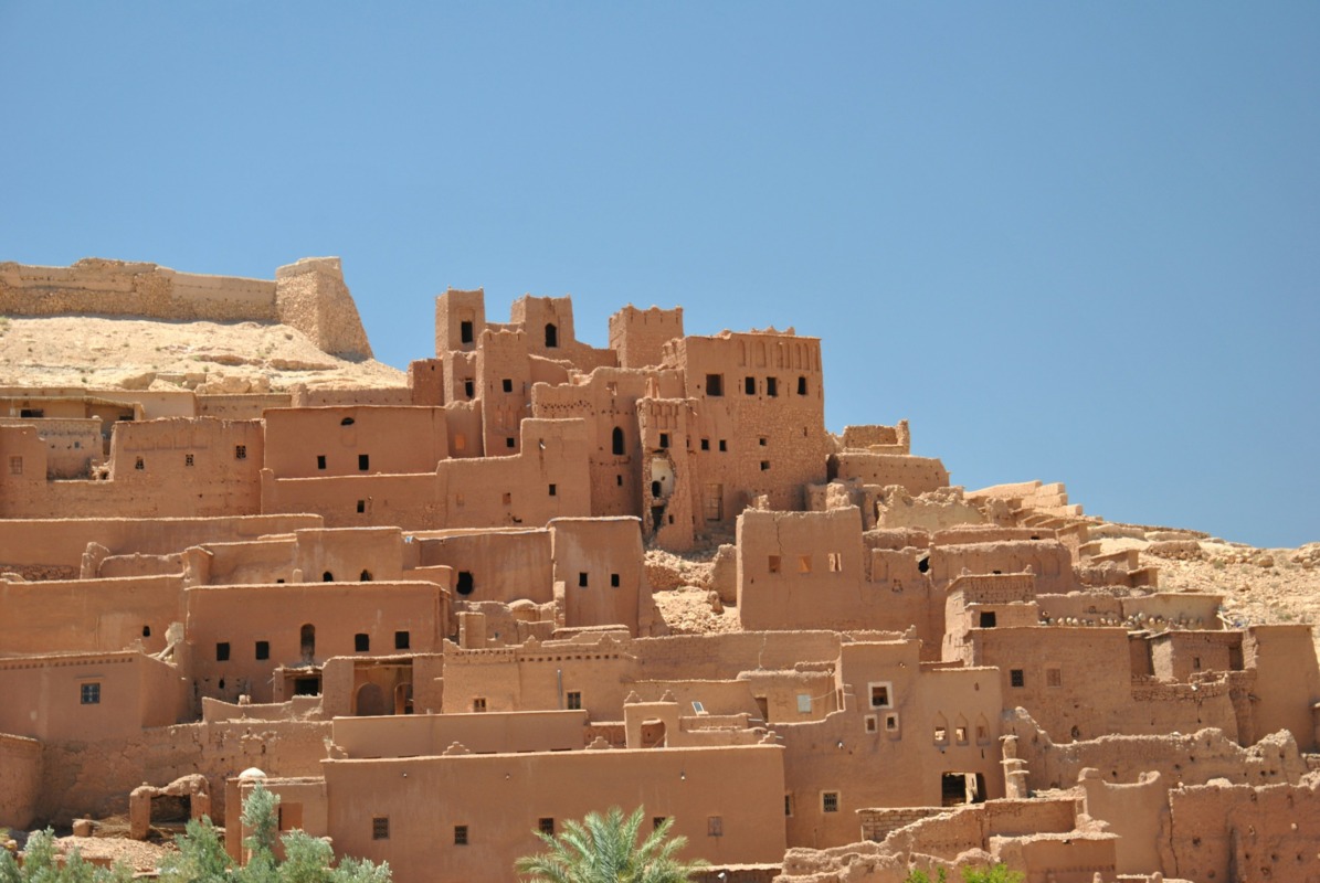 Morocco brown-concrete-building-under-blue-sky-during-daytime-