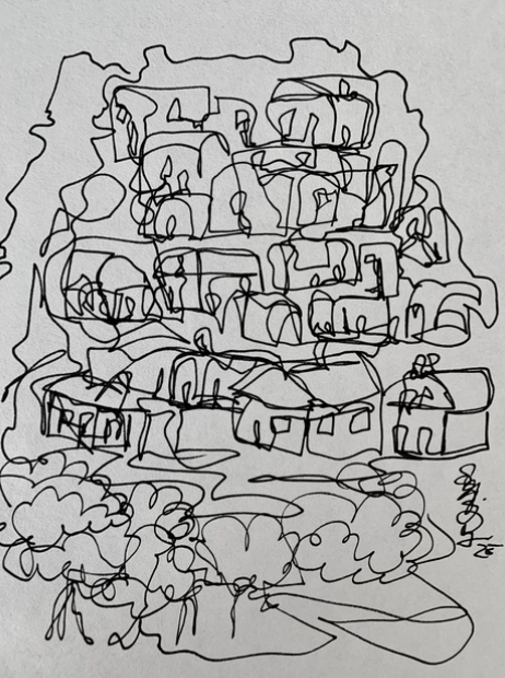 Stefan Guido Schmnidt Chora Pen on paper 2025